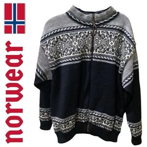 Vintage Norwear Wool Quarter Zip Shacket